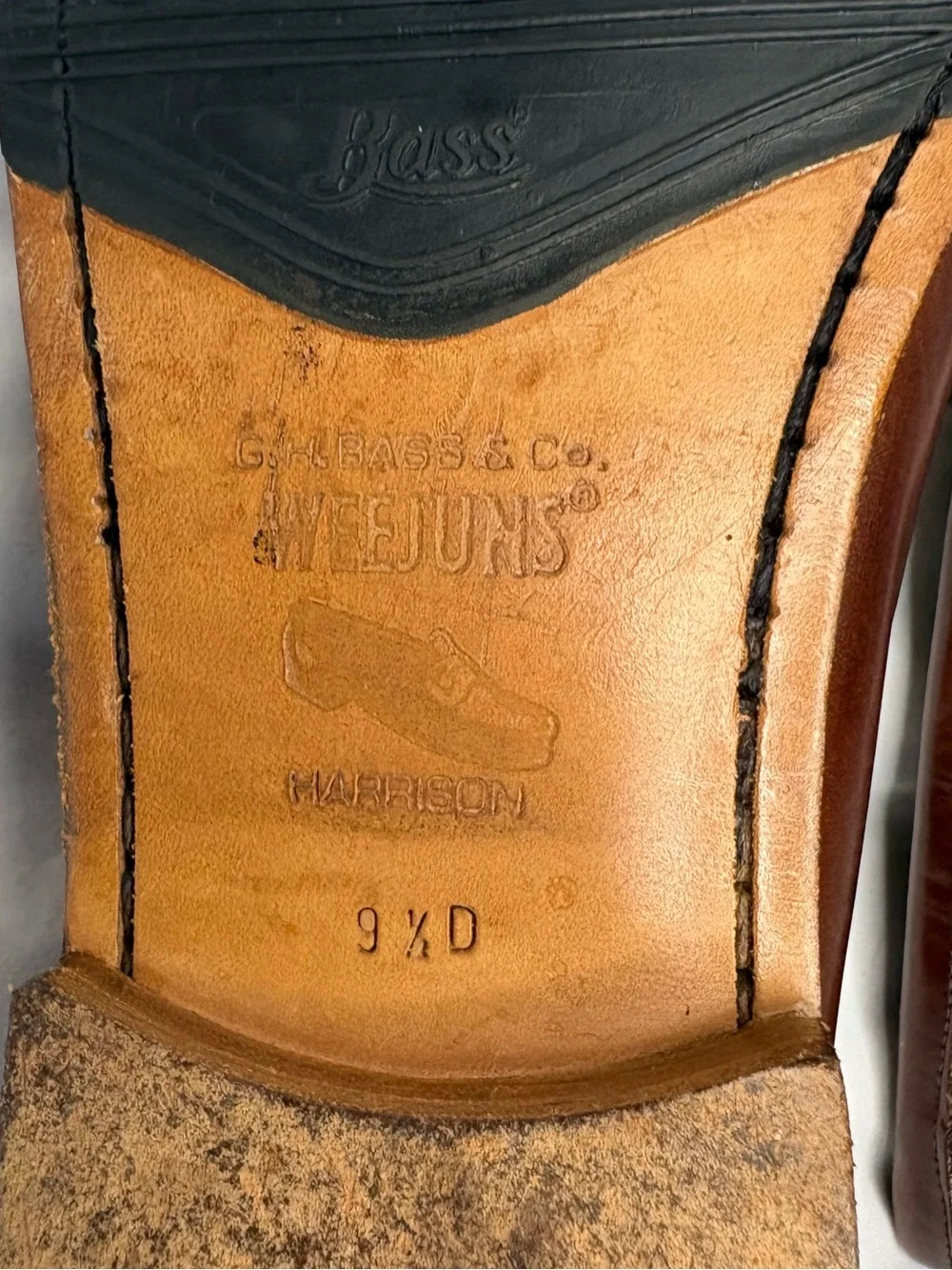 Bass Leather Penny Loafers in Mahogany Brown